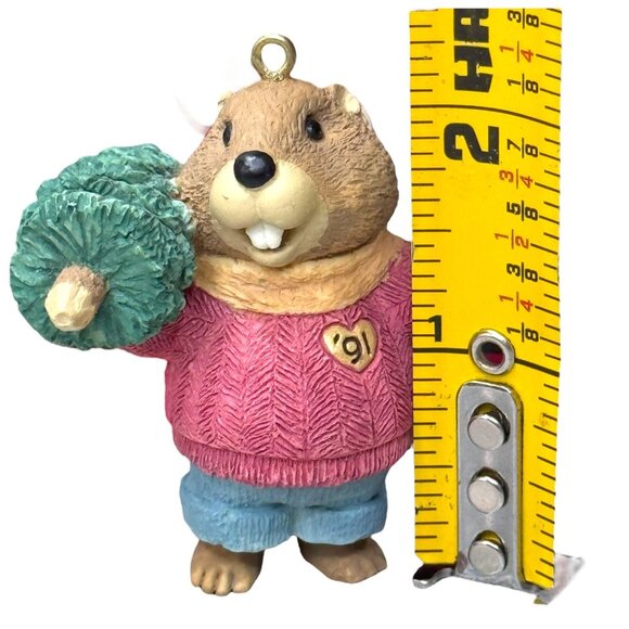 Hallmark Keepsake Ornament Set Of 1991 Elf In Boat Rapid Delivery Lot 3 Beaver - Picture 3 of 8